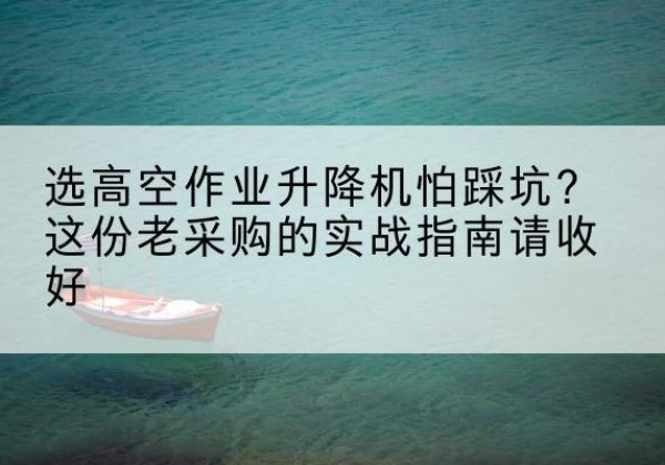 公主岭高空作业升降机厂家推荐-选高空作业升降机怕踩坑？这份老采购的实战指南请收好