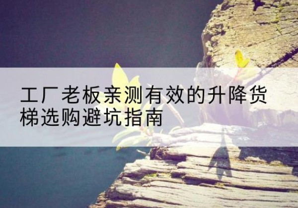 公主岭升降货梯怎么选-工厂老板亲测有效的升降货梯选购避坑指南